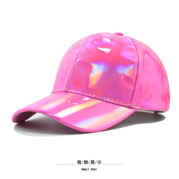 oly-e98bafe8f1281e82dccf754f4a25b992 Wholesale trend PU leather colorful baseball cap men's street personality cap women's curved brim face small hat