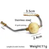 Wholesale Real Gold Plated Human Round 304 Stainless Steel Simple Style Waterproof Non Tarnish Bracelets