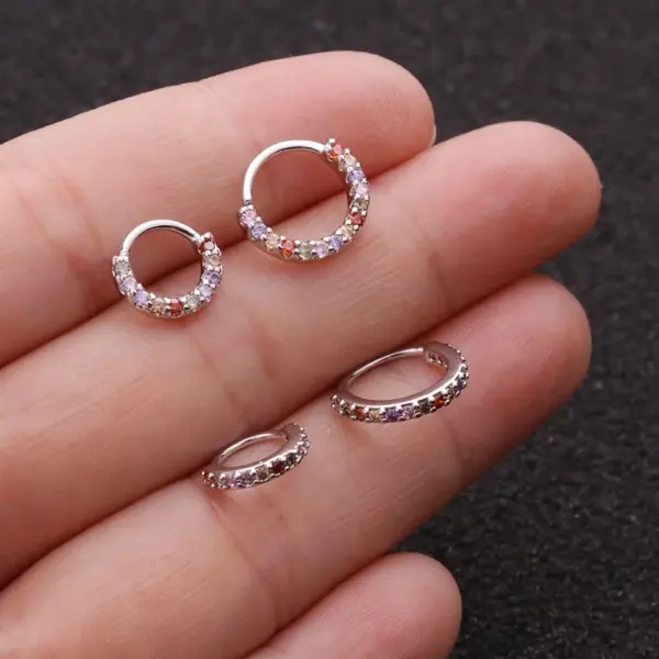 Wholesale Ear Cartilage Rings & Studs Fashion Geometric Copper Zircon
