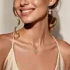 Wholesale Hypoallergenic Women's Cross Pendant Necklace In 304 Stainless Steel With 18K Gold Plated PVD And Rhinestone Inlay