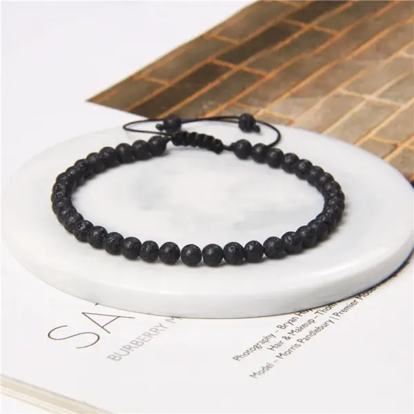 Wholesale Fashion Solid Color Natural Stone Beaded Bracelets 1 Piece