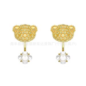 Yellow bear earrings