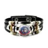 Wholesale Unisex Punk Weave Bracelet Made With Artificial Leather, Perfect For American National Day
