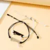 Wholesale Fashion Heart Shape Stainless Steel Knitting Hollow Out Inlay Pearl Couple Bracelets