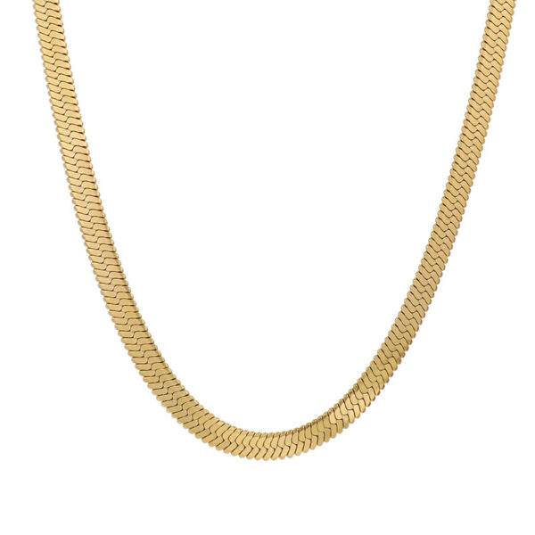 Wholesale Necklace Explosions Stainless Steel Blade Chain with Tail Chain Necklace Women's Furnace Gold 2/3/4/5mm Titanium Steel Chain Decoration