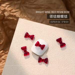 [frosted style] burgundy bow tie bow