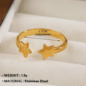 Golden Pentagram Ring