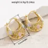 Wholesale Three-dimensional Flowers Earrings For Women With 0.03µm KC Golden Plated Water Plating On Copper