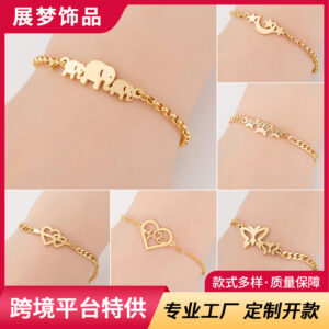 oly-ea7a3ebadc643d02970f3824ec99472a Wholesale Couple Bracelets for Women, High-End Titanium Steel Bracelets, Niche Design Couple Jewelry, Stainless Steel Animal Letter Jewelry
