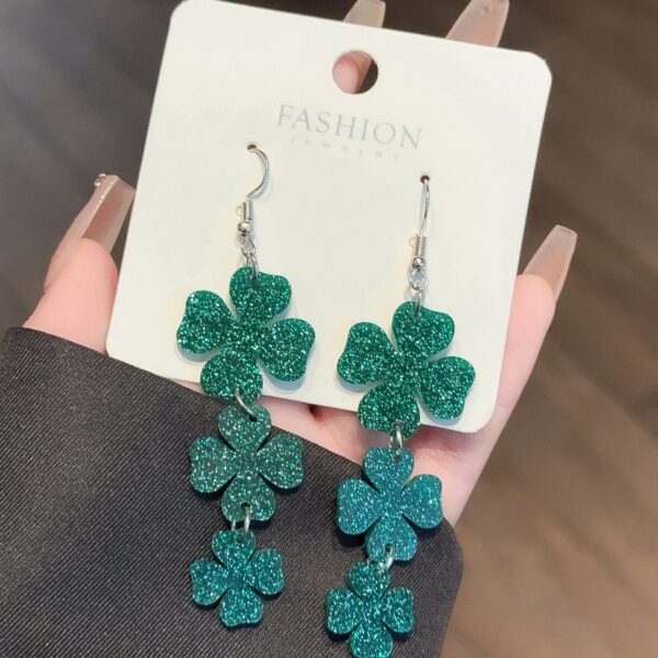 oly-ea7b100527ea8d4b67f4ca0a0898d1c1 Wholesale Ireland St. Patrick’s Day Carnival Green Warehouse Flash Diamond Earrings Earrings Women