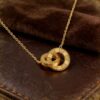 oly-ea879a9442998faec9afb38ad854b535 Wholesale Titanium steel colorfast Roman numeral double ring necklace, clavicle chain, sweater chain