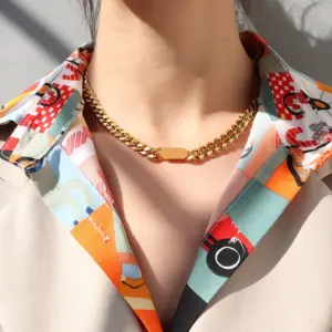 P852-Gold Necklace 40 5cm