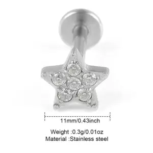 Steel White Zirconium / 1.2*8 * 11mm