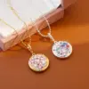 Wholesale Fashionable Luxury Colorful Zircon Universal Buckle Pendant Clay Necklace High-End Sensation Accessory Clavicle Chain Neck Chain
