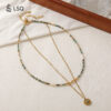 oly-ead97ae491582d94782612814ec868e0 Wholesale Natural Freshwater Pearl African Turquoise Handmade Beaded Necklace Original Design Niche Czech Beads Clavicle Chain