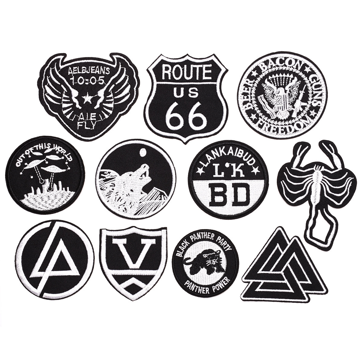 Wholesale Factory direct supply fashionable and affordable computer embroidery badge cloth stickers wholesale variety of single choice