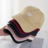 oly-eb0084e6ee0b043cdf23a39fd9b76438 Wholesale Solid Color Offset Printing Art Letter Baseball Cap Women's Korean-style All-match Wide-brimmed Face Small Soft Top Big Head Hat for Men