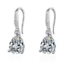 Wholesale Copper Zircon Water Droplets Simple Style Drop Earrings For Women's
