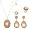 Wholesale Geometric Jewelry Set For Women Featuring Electroplated Copper With Baroque Pearl Inlay In Baroque Style