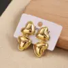 Wholesale Love Heart Shaped Stainless Steel 304 Earrings Electroplated Fashionable Casual Minimalist Style Women's Jewelry Accessories