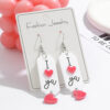 oly-eb61ac29d6ffaf3674e7f5dd7d4fce0a Wholesale Valentine's Day earrings series English letters acrylic I love you love earrings