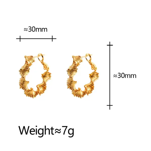 Wholesale Fashionable Geometric Irregular Metal Earrings Women's Stylish Unique Design Trendy Versatile Jewelry Accessories