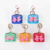 Wholesale Leather Car Key Pendant Headphone Bag Keychain Coin Purse Agate Bow Bag Keychain