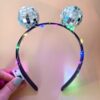 Wholesale  Explosive Disco Mirror Ball Hair Band Disco Ball silver LED Luminous Hair Band Disco Luminous Hair Band
