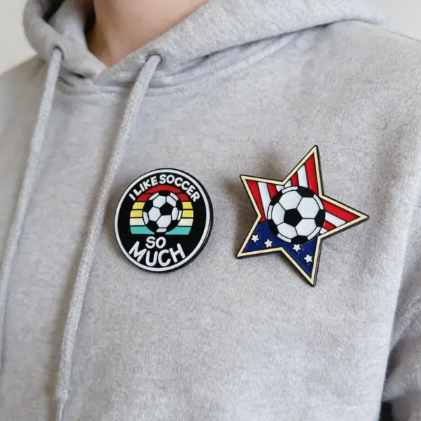 Wholesale American Flag Pin In Zinc Alloy With Enamel Finish, Perfect For Football World Cup