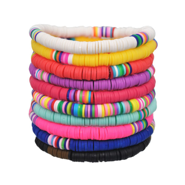 Wholesale jewelry beach style color Taylor friendship soft pottery bracelet female elastic rope bracelet