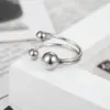 Wholesale Vacuum Plating Real Gold Plated 18K Gold Ball 304 Stainless Steel Titanium Steel Fashion Waterproof Non Tarnish Rings