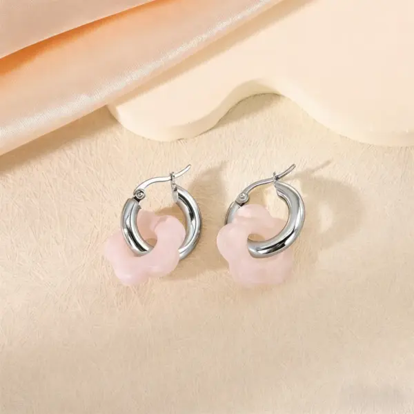 Wholesale Round Hypoallergenic Earrings For Women In 18K Real Gold Plated 304 Stainless Steel With 0.05µm-0.08µm Electroplated Coating