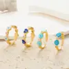 Wholesale Vintage Style Simple Style Eye Copper Plating Inlay Zircon 14k Gold Plated Open Ring