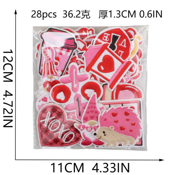 oly-ebdbab43f8e1c0774e7cb10c27c42aaf Wholesale Valentine's Day Embroidered Cloth Sticker Little Monster Holiday Dress Patch I Love You Couple Clothes Decorative Embroidered Patch
