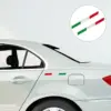 Wholesale Decorative Italian Tricolor Flag Epoxy Resin Sticker 3D Motorcycle Vest Body Sticker Striped Festival PET Material