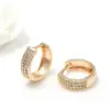 Wholesale Geometric Hoop Earrings For Women Featuring Electroplated Copper With Zircon Inlay And Copper Ear Pins