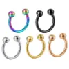 Wholesale Stainless Steel Gold Electroplating Unisex Nose Pin C Rod Breast Ring Nose Ring Nose Pin