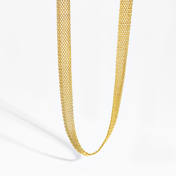 oly-ebe7e6bdaedddcc4a07a063f093fbcf1 Wholesale simple hollow wide metal 8MM necklace female Choker necklace clavicle chain ins titanium steel necklace collar female