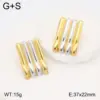 Wholesale Ion Plating (IP) 18K Gold Plated Square Heart Shape Butterfly 304 Stainless Steel Vacation Classic Style Waterproof Non Tarnish Ear Studs