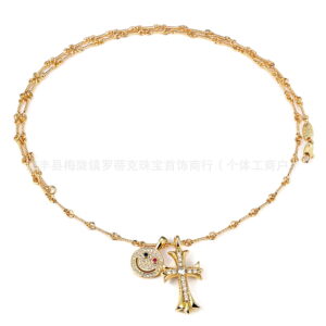 Golden smiley cross
