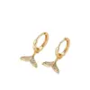 Wholesale Animal Clip Earrings For Women With Copper Posts, Electroplated 14K Real Gold Plated And Artificial Gemstone Inlay