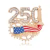 Wholesale National Flag Pin Made Of Zinc Alloy Featuring Electroplated Craftsmanship