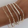 Wholesale suit Jewelry Personalized Bracelet Alloy Combination Bracelet Six-piece Set
