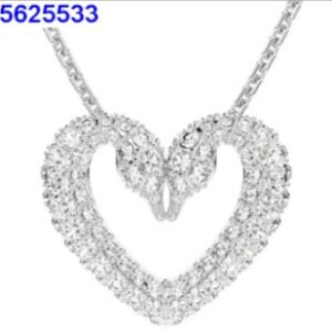 Love swan platinum necklace