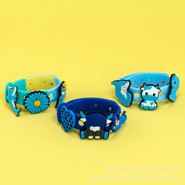 oly-ec5757de43a276bd70615e2f4d98e592 Wholesale silicone wrist band children's colorful creative fun star wish fashion diy decorative sports hole bracelet