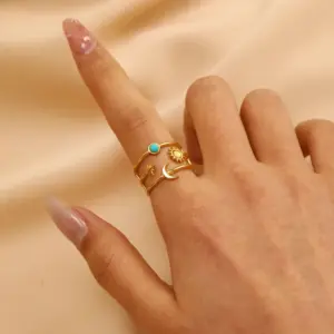 06 18K Real Gold Moon 9040