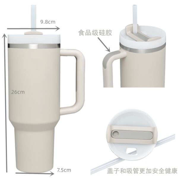 Wholesale  40oz Stainless Steel Ice Cup with Straw Portable Car Cup Large Capacity Thermal Insulation Cup