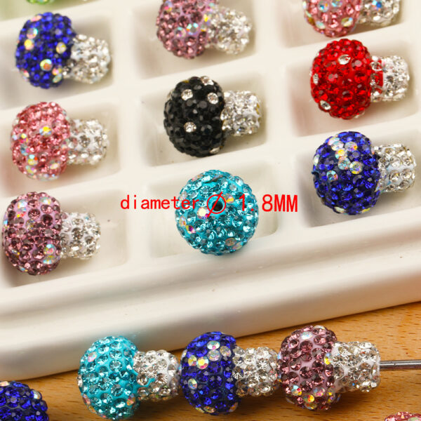 oly-ec7b109247b6eb9c72c8789bc5153fb9 Wholesale Soft Pottery Heavy Industry Diamond Small Mushroom Beaded Diy Bracelet Mobile Phone Chain Keychain Necklace Pendant Beaded Pen Accessories