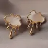 Wholesale 201 Stainless Steel Clouds Simple Style Ear Studs