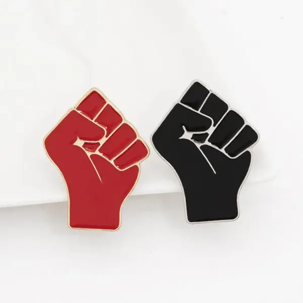 Wholesale Black Lives Matter Alloy Pin Buckle Oil Drop Denim Backpack Badge Solid Brass Material Fashionable Ethnicity Symbol Pin